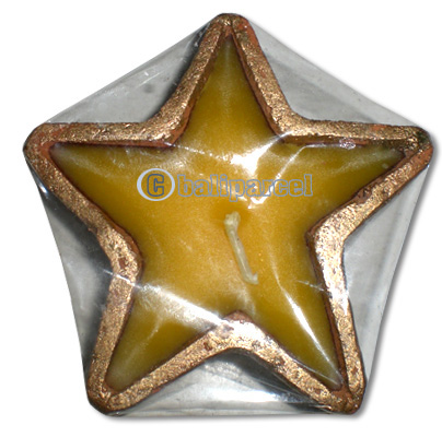 Star Candle In Terracotta