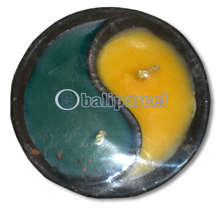 Yin Yang Candle In Terracotta