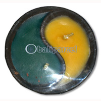 Yin Yang Candle In Terracotta