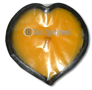 Heart Candle In Terracotta