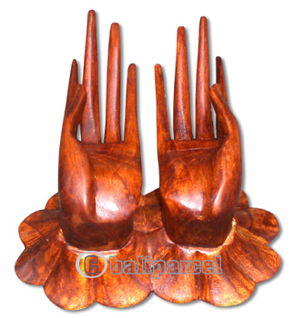 Wooden Hand, Handcrafted From Hibiscus Wood