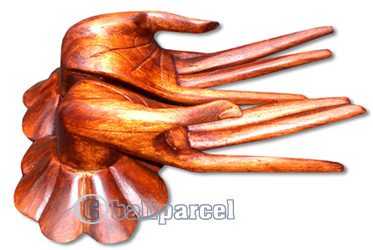 Wooden Hand, Handcrafted From Hibiscus Wood