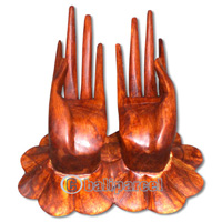 Wooden Hand, Handcrafted From Hibiscus Wood