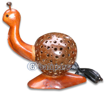 Handcrafted Bali Lamp, From Coconut Shell