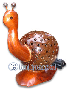 Handcrafted Bali Lamp, From Coconut Shell