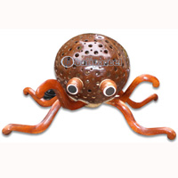 Handcrafted Bali Lamp, From Coconut Shell