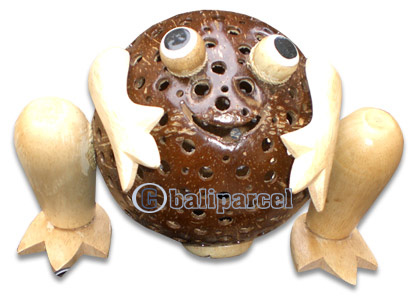 Handcrafted Bali Lamp, From Coconut Shell