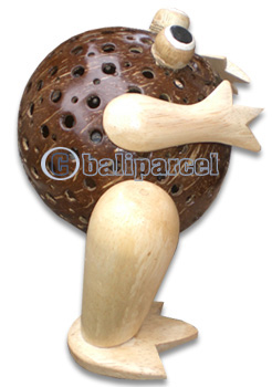 Handcrafted Bali Lamp, From Coconut Shell