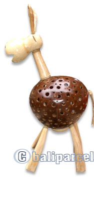 Handcrafted Bali Lamp, From Coconut Shell