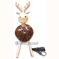 Handcrafted Bali Lamp, From Coconut Shell