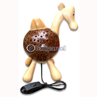 Handcrafted Bali Lamp, From Coconut Shell