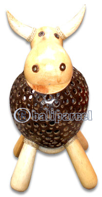 Handcrafted Bali Lamp, From Coconut Shell