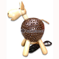 Handcrafted Bali Lamp, From Coconut Shell