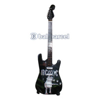 Electric Guitar With Stand, Miniature Of Music Instrument