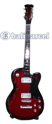 Gipson Guitar With Stand, Miniature Of Music Instrument