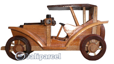 Wooden Miniatur Car, From Mahogany Wood