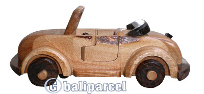 Wooden Miniatur Car, From Mahogany Wood