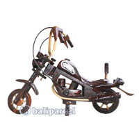 Wooden Motor Cycle, Handmade From Sono Wood