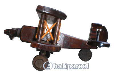 Wooden Miniatur Airplain, From Mahogany Wood