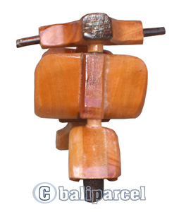 Wooden Motor Cycle, Handmade From Mahogany Wood