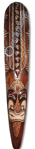 Wooden Mask, Hand Carved From Albesia Wood