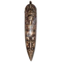 Wooden Mask, Hand Carved From Albesia Wood