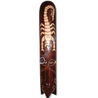 Wooden Mask, Hand Carved From Albesia Wood