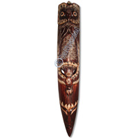 Wooden Mask, Hand Carved From Albesia Wood