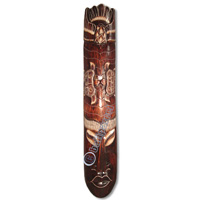 Wooden Mask, Hand Carved From Albesia Wood