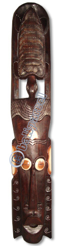 Wooden Mask, Hand Carved From Albesia Wood