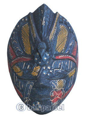Wooden Peacock Bird Mask, Hand Carved From Albesia Wood