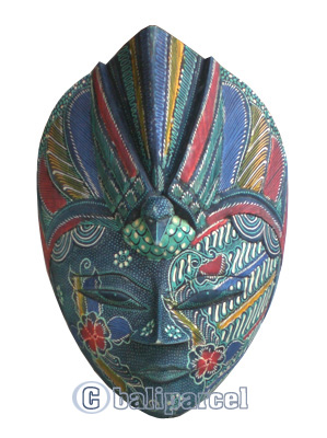 Wooden Peacock Bird Mask, Hand Carved From Albesia Wood