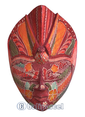 Wooden Peacock Bird Mask, Hand Carved From Albesia Wood