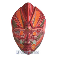 Wooden Peacock Bird Mask, Hand Carved From Albesia Wood