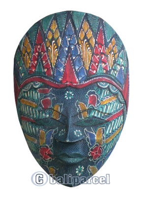 Wooden Panji Mask, Hand Carved From Albesia Wood