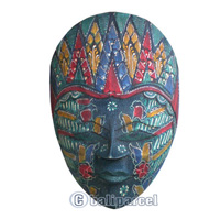 Wooden Panji Mask, Hand Carved From Albesia Wood