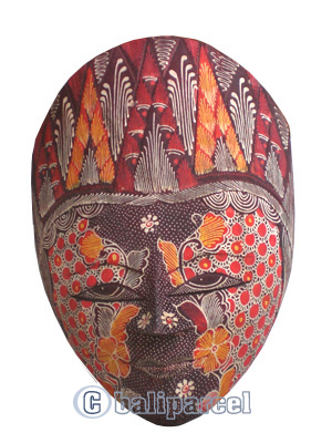 Wooden Panji Mask, Hand Carved From Albesia Wood