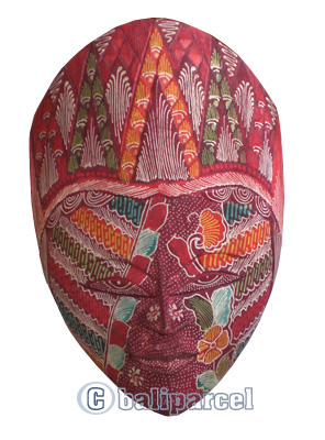 Wooden Panji Mask, Hand Carved From Albesia Wood 