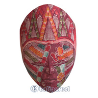 Wooden Panji Mask, Hand Carved From Albesia Wood 