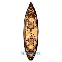Wooden Surfboard, Handcarved From Pinus Wood / Included Stand