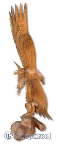 Wooden Eagle Handcarved From Suar Wood