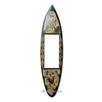 Wooden Surfboard Mirror, Handcarved From Pinus Wood
