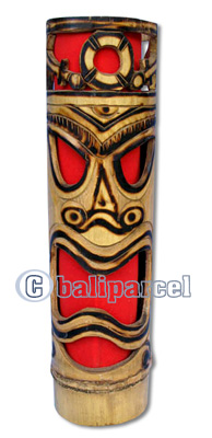 Bamboo Tiki Lampholder (no Wiring Or Hardware Included)