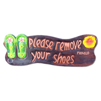 Wooden Sign, Hand Carved From Albesia Wood
