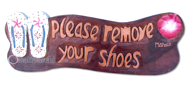 Wooden Sign, Hand Carved From Albesia Wood
