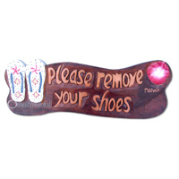 Wooden Sign, Hand Carved From Albesia Wood