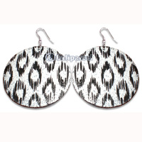Wooden Earring With Painting, From Sono Wood