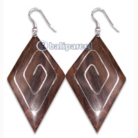 Wooden Earring With Stainless, From Sono Wood