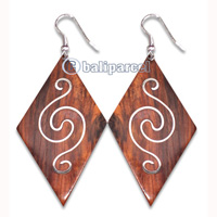 Wooden Earring With Stainless, From Sono Wood