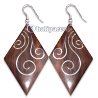 Wooden Earring With Stainless, From Sono Wood